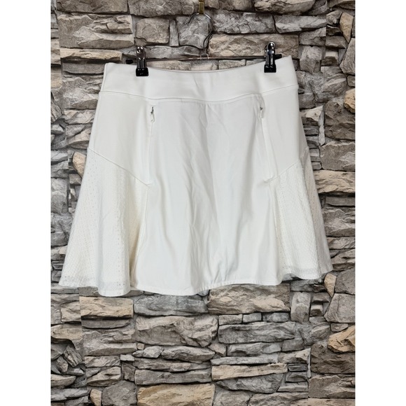 Ralph Lauren Pants - RLX Ralph Lauren Women's White Athletic Skort Zip Pockets Sz S